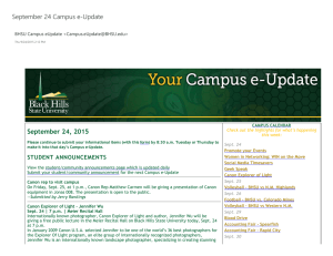 September 24 Campus e‐Update September 24, 2015 STUDENT ANNOUNCEMENTS BHSU Campus eUpdate &lt;&gt;