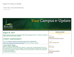 August 25 Campus e‐Update August 2 , 2015 5