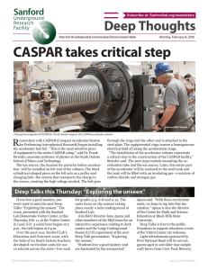 CASPAR takes critical step Deep Thoughts R