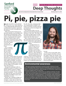 Pi, pie, pizza pie Deep Thoughts P