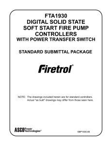 WITH POWER TRANSFER SWITCH STANDARD SUBMITTAL PACKAGE SBP1930-6