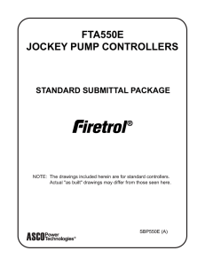 FTA550( JOCKEY PUMP CONTROLLERS STANDARD SUBMITTAL PACKAGE SBP550E (A)