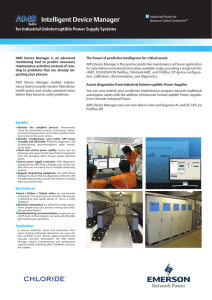Intelligent Device Manager for Industrial Uninterruptible Power Supply Systems
