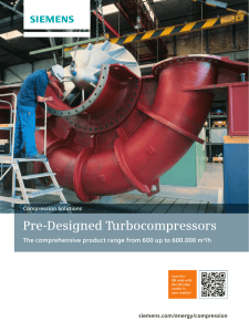 Pre-Designed Turbocompressors Compression Solutions siemens.com  / energy / compression