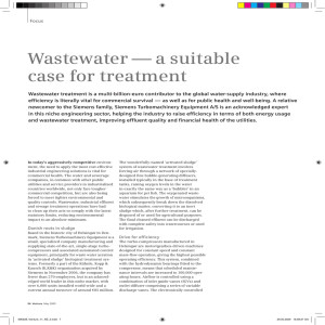 Wastewater — a suitable case for treatment