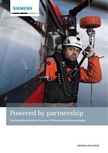 Powered by partnership Sustainable solutions for your offshore wind power project
