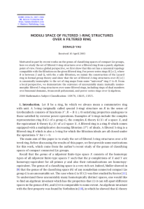 MODULI SPACE OF FILTERED OVER A FILTERED RING DONALD YAU