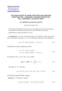 THE EQUIVALENCE OF MANN ITERATION AND ISHIKAWA ITERATION FOR OR