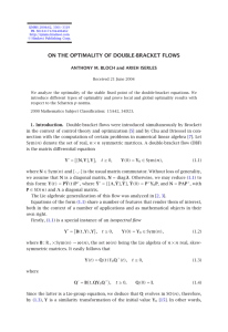 ON THE OPTIMALITY OF DOUBLE-BRACKET FLOWS