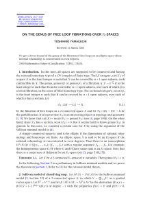 ON THE GENUS OF FREE LOOP FIBRATIONS OVER -SPACES TOSHIHIRO YAMAGUCHI