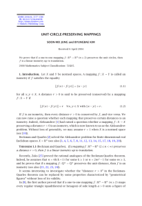 UNIT-CIRCLE-PRESERVING MAPPINGS SOON-MO JUNG and BYUNGBAE KIM