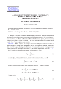 A SUMMABILITY FACTOR THEOREM FOR ABSOLUTE SUMMABILITY INVOLVING ALMOST INCREASING SEQUENCES