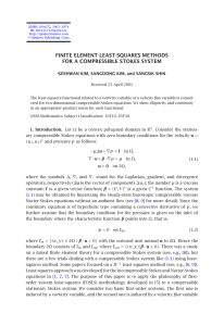 FINITE ELEMENT LEAST-SQUARES METHODS FOR A COMPRESSIBLE STOKES SYSTEM