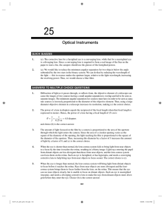 25 Optical Instruments QUICK QUIZZES