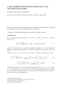 A NEW HILBERT-TYPE INTEGRAL INEQUALITY AND THE EQUIVALENT FORM