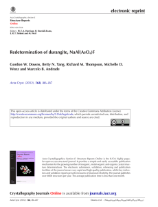 electronic reprint Redetermination of durangite, NaAl(AsO )F