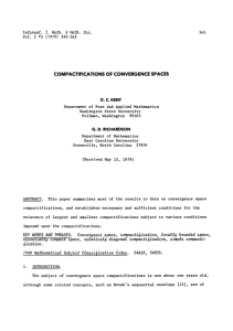 CONVERGENCE SPACES OF J.