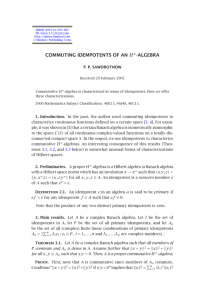 COMMUTING IDEMPOTENTS OF AN -ALGEBRA P. P. SAWOROTNOW
