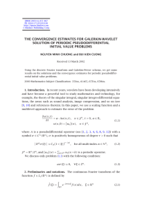 THE CONVERGENCE ESTIMATES FOR GALERKIN-WAVELET SOLUTION OF PERIODIC PSEUDODIFFERENTIAL INITIAL VALUE PROBLEMS