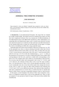 UNIMODAL TIME-SYMMETRIC DYNAMICS CHRIS BERNHARDT