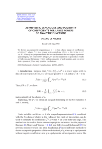 ASYMPTOTIC EXPANSIONS AND POSITIVITY OF COEFFICIENTS FOR LARGE POWERS OF ANALYTIC FUNCTIONS