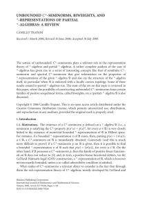UNBOUNDED -SEMINORMS, BIWEIGHTS, AND -REPRESENTATIONS OF PARTIAL -ALGEBRAS: A REVIEW