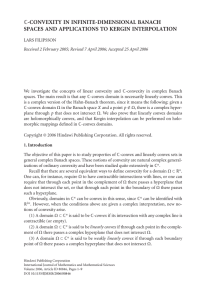 -CONVEXITY IN INFINITE-DIMENSIONAL BANACH SPACES AND APPLICATIONS TO KERGIN INTERPOLATION C
