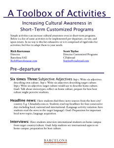 A Toolbox of Activities Increasing Cultural Awareness in Short-Term Customized Programs