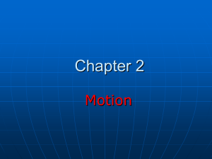 Chapter 2 Motion