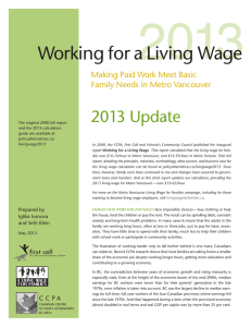 2 013 Working for a Living Wage 2013 Update