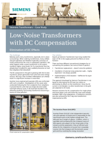 Low-Noise Transformers with DC Compensation Elimination of DC Effects