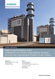 Improving Flexibility of the Combined Cycle Power Plant Hamm Uentrop