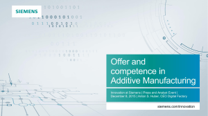 Offer and competence in Additive Manufacturing