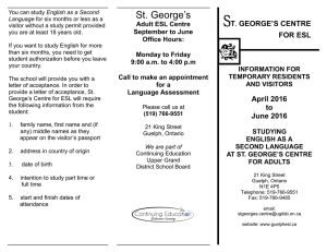 S St. George’s T GEORGE’S CENTRE