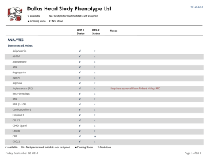 Dallas Heart Study Phenotype List