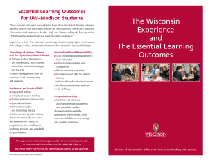 The Wisconsin Experience Essential Learning Outcomes for UW–Madison Students