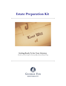 Estate Preparation Kit Getting Ready To See Your Attorney