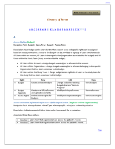 Glossary of Terms A