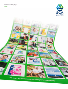 2012 SCA Sustainability Report