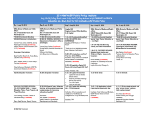 2016 GW/NASP Public Policy Institute