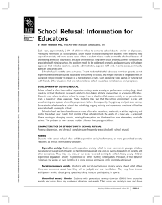 School Refusal: Information for Educators