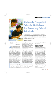 Culturally Competent Schools: Guidelines for Secondary School