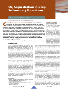 CO Sequestration in Deep Sedimentary Formations 2