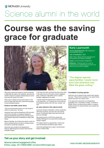 Course was the saving grace for graduate  Karly Learmonth