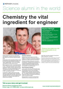 Chemistry the vital ingredient for engineer career rewards love of science