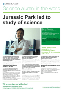 Jurassic Park led to study of science  Donny Nauphar