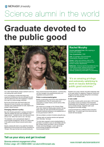 Graduate devoted to the public good Rachel Murphy