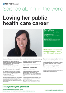 Loving her public health care career  Penny Phung