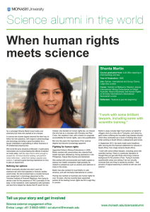 When human rights meets science Shanta Martin