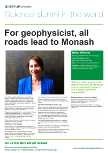 For geophysicist, all roads lead to Monash Helen Williams